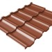 Металлочерепица модульная Квинта Uno Grand Line c 3D резом 0,5 Satin Мatt RAL 8004 терракота