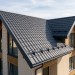 Металлочерепица модульная Квинта Uno Grand Line c 3D резом 0,5 Velur RAL 7016 антрацитово-серый