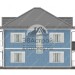 Проект двухэтажного жилого дома в европейском стиле с одноместным гаражом