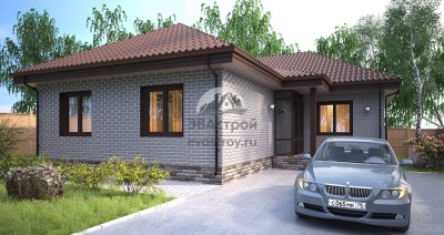 101-86  -  проект одноэтажного дома из газобетона площадью до 150 кв м