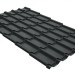 Металлочерепица классик GL 0,5 GreenCoat Pural RR 23 темно-серый (RAL 7024 мокрый асфальт)