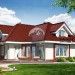 Проект узкого двухэтажного дома с одноместным гаражом и кабинетом