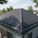 Металлочерепица квинта плюс с 3D резом 0,45 PE RAL 7024 мокрый асфальт