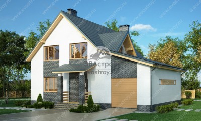 Проект двухэтажного дома с площадью до 150 кв м с мастерской