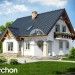 Проект двухэтажного квадратного дома с мансардой 11 на 10 метров