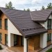 Металлочерепица квинта плюс с 3D резом 0,45 PE RR 32 темно-коричневый