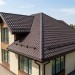 Металлочерепица камея 0,5 Satin RR 32 темно-коричневый
