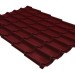 Металлочерепица классик GL 0,5 Velur20 RAL 3005 красное вино