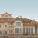 Проект узкого трехэтажного дома  в стиле барокко с цокольным этажом, с площадью до 2250 кв м