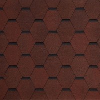 Гибкая битумная черепица GARDA rosso 409 TEGOLA (COMFORT), 2.86 кв.м