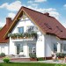 Проект двухэтажного дома из силикатного кирпича с одноместным гаражом - NA-10