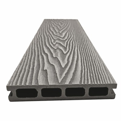 Террасная доская ДПК NanoWood Double 3D Серый
