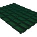Металлочерепица классик GL 0,5 Quarzit lite RAL 6005 зеленый мох