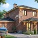 Проект дачного двухэтажного дома с одноместным гаражом