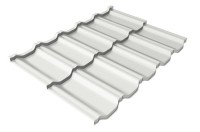 Металлочерепица модульная Квинта Uno Grand Line c 3D резом 0,5 Satin RAL 9003 сигнальный белый