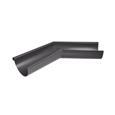Угол желоба внешний 135 гр Aquasystem Rooftop Drain PU MATT 150/100 мм RAL 7024 - серый графит Угол желоба внешний 135 гр Aquasystem Rooftop Drain PU MATT 150/100 мм RAL 7024 - серый графит