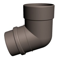 Колено 72 гр Docke Lux 140/100 мм шоколад