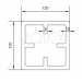 Столб SEQUOIA Evolution 3D WOOD BROWN