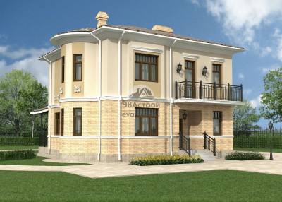 Проект двухэтажного дома из газобетонных блоков -