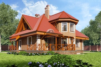 Проект двухэтажного дома с площадью до 200 кв м с кабинетом