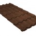 Металлочерепица квинта плюс GL 0,5 Safari Twincolor Brown