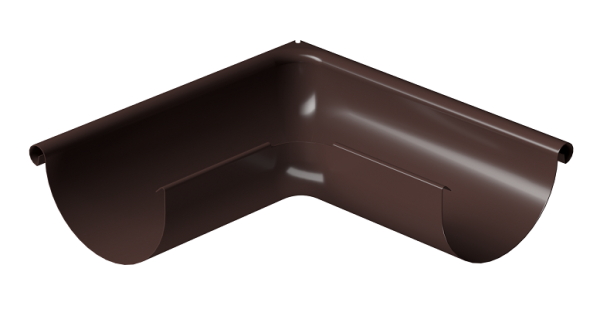 Угол внешний 90° D125 Döcke STAL PREMIUM Шоколад, (RAL 8019)