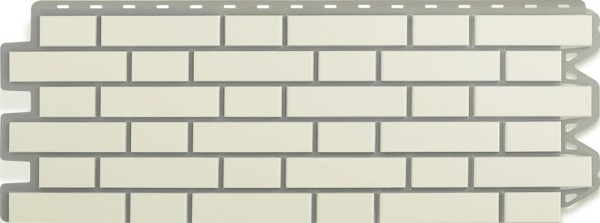 Фасадная панель Альта-Профиль, Кирпич Клинкерный, Белый