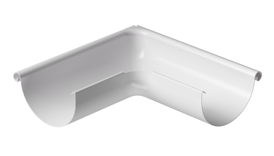 Угол внешний 90° D125 Döcke STAL PREMIUM Пломбир, (RAL 9010)