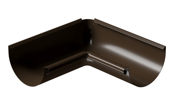Угол внутренний 90° D125 Döcke STAL PREMIUM Каштан, (RAL 8017)