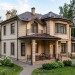 Проект двухэтажного дома с сауной и лоджией до 400 кв м №101-25