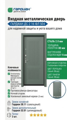 Входная металлическая дверь ДС 2  16 ФЛ 504