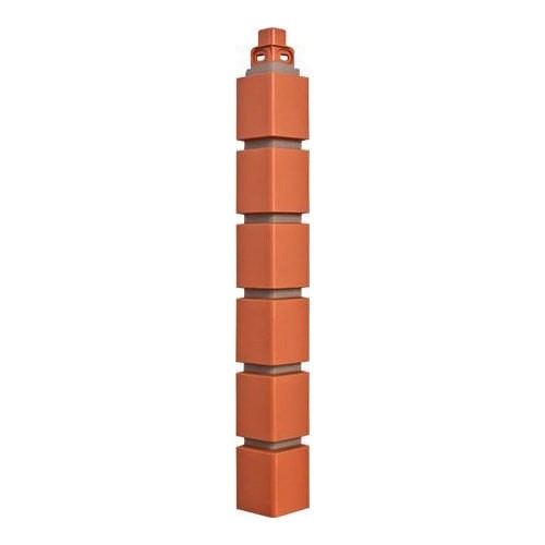 Фасадная панель Наружный угол кирпич клинкерный (красный), 0,45 х 0,16м