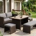 Диван-Трансформер AFINA плетеный из иск. ротанга S330A-W63 Brown