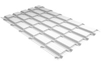 Металлочерепица GL квадро профи 0,5 Satin RAL 9003 сигнальный белый