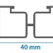Лага алюминиевая KRONEX 40x15x3000 мм опорная Slim