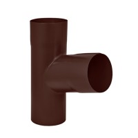 Тройник Aquasystem PE-полиэстер 125/90 мм RAL 8017 - коричневый шоколад