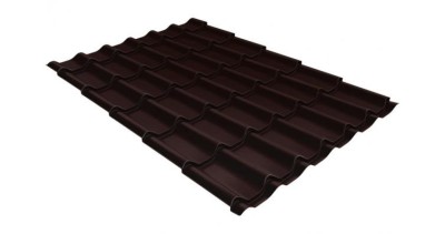 Металлочерепица классик GL 0,5 Velur20 RAL 8017 шоколад