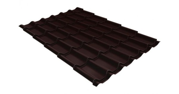 Металлочерепица классик GL 0,5 Quarzit lite RAL 8017 шоколад