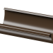 Желоб полукруглый D125 3 м Döcke STAL PREMIUM Каштан, (RAL 8017)