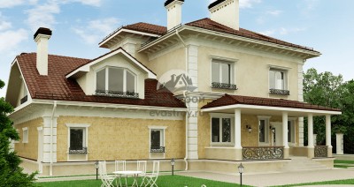 102-28 - проект классического дома с гаражом, сауной и кинотеатром