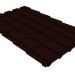 Металлочерепица GL квадро профи 0,5 Satin RR 32 темно-коричневый