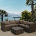 Комплект мебели AFINA плетеной из иск. ротанга YR825A Brown/Beige