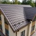 Металлочерепица модульная Квинта Uno Grand Line c 3D резом 0,5 GreenСoat Pural Matt RR 32 темно-коричневый (RAL 8019 серо-коричневый)