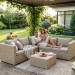 Комплект мебели AFINA плетеной из иск. ротанга YR825B Beige