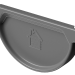Заглушка желоба D125 Döcke STAL PREMIUM Графит, (RAL 7024)
