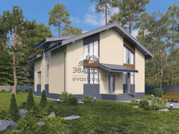 Проект двухэтажного дома из газобетона