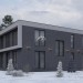 Проект жилого двухэтажного дома в стиле минимализм