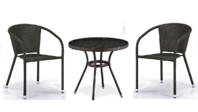 Комплект плетеной мебели AFINA из иск. ротанга Асоль-7 T282ANT/Y137C-W53 Brown 2Pcs
