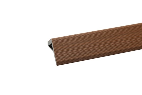 Уголок торцевой Ecodecking Скай коэкструзия 45х45х3000 Тик